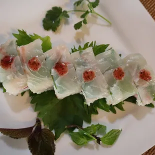 Tai (Japanese Red Snapper) Oshi Sushi