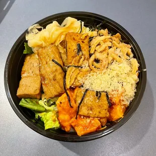 Tofu &amp; Spicy Salmon Poke Bowl