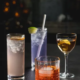 a variety of cocktails