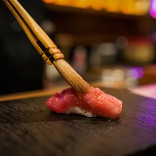 sushi being prepared