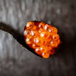 a close up of a sushi