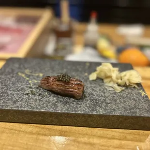 Wagyu with caviar