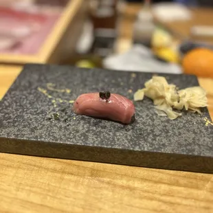 Bluefin fatty tuna with truffle sauce