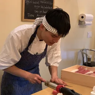 interior, sushi and sashimi