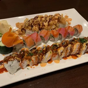 (top to bottom): Stone Mountain Roll, Tiger Roll, King Kong Roll