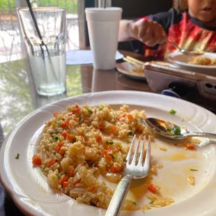 Veggie fried rice. Seasoned to perfection.