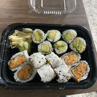 Sweet Potato Roll and Avocado Roll