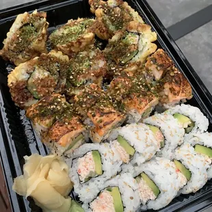 Volcano roll, MVP Roll(fave) and cali roll