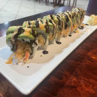 Green Dragon Roll.  Arguably the star of the show.