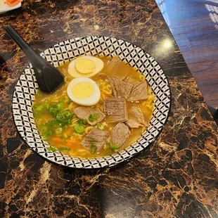 Mild spicy Ramen with egg