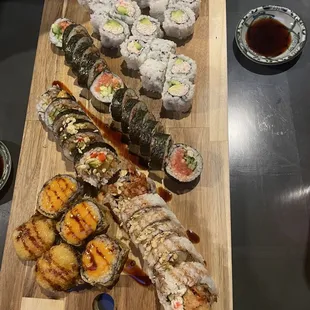 sushi and sashimi, sashimi, sushi, food