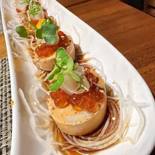 Special meal for private party. Ankimo with Ikura :P sooo smooth and sooo good