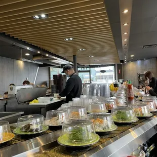 a view of a restaurant kitchen