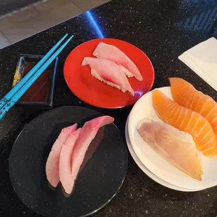 6/5/2023 - Dropping in with a vegan friend for dinner so I made up for her and ate all the fish.