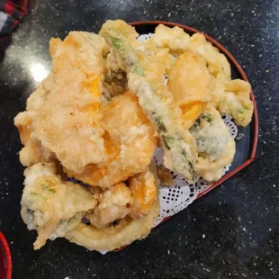 6/5/2023 - Dropping in with a vegan friend for dinner - she grabbed the veggie tempura.