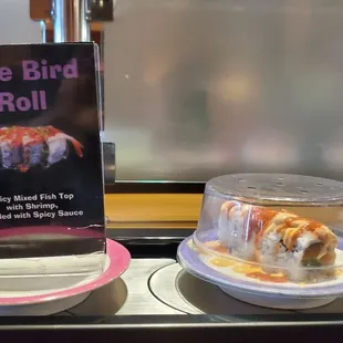 Fire bird sushi (very good)