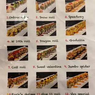 Cooked special rolls