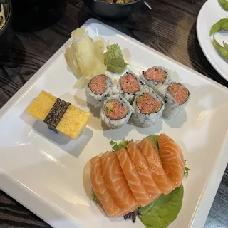 2 Piece Egg sushi or 3 piece sashimi