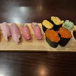 Toro , Ikura, uni , hamachi