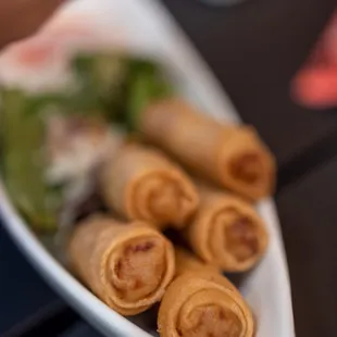 Shanghai Shrimp Roll (6/pcs* $9) *Should be six rolls but someone can't wait
