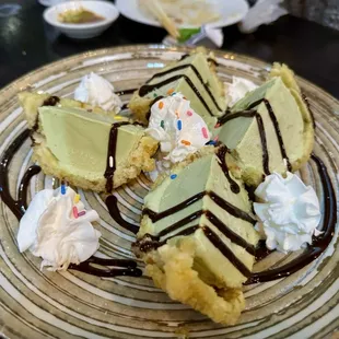 Green tea fried ice cream!