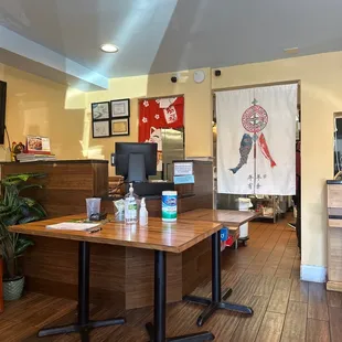 an office with a desk and computer