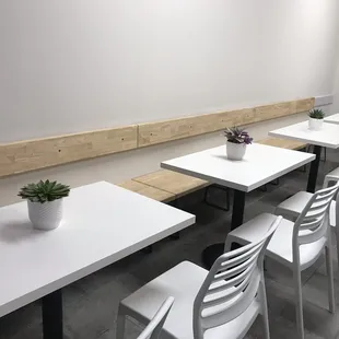 a man standing in a restaurant