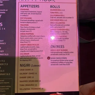 Shows the prices for the three food items I ordered.