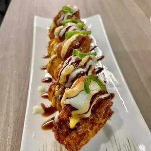 Crispy Spicy Tuna! Appetizer on happy hour.