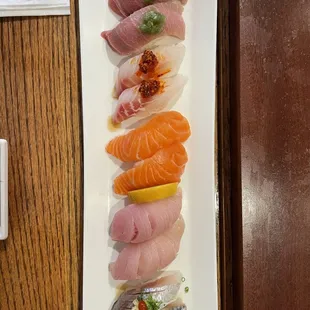 Toro, snapper, salmon, yellowtail, Aji