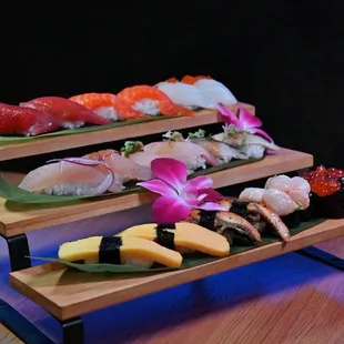 interior, sushi and sashimi