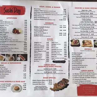 Menu (front)