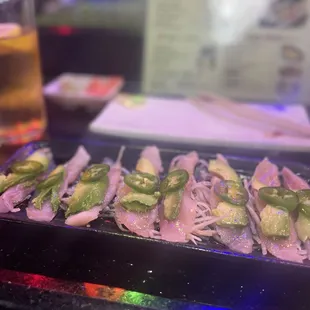 Yellow tail sashimi!!!! Chefs choice and it's bomb!