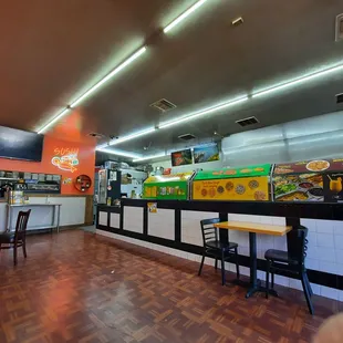 Inside the shared restaurant - Bombay Pizza looks good too