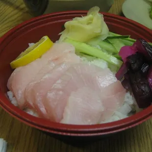 Combo A with yellowtail.