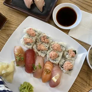 Lunch special with  spicy tuna roll