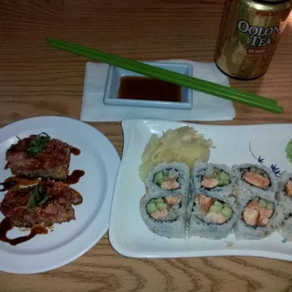 crispy rice with spicy tuna
