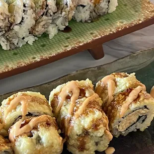 Spicy crab and shrimp tempura