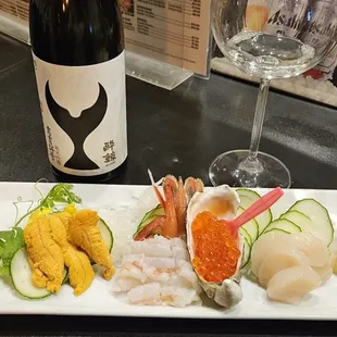 Mélange of Sashimi delicacies by Chef Tommy.