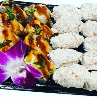 Alaskan Roll(8pcs), Crab Salad Nirigi