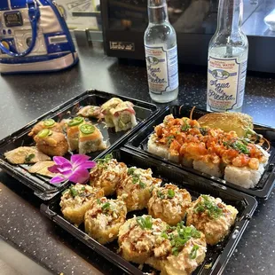 The spicy lobster roll was delicious.