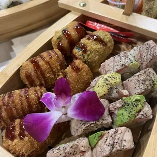 Jalapeño bombs and the Costa Mesa Roll.