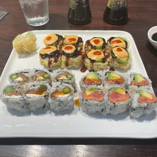 Philadelphia, Spicy Tuna and Las Vegas rolls