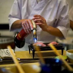drink, sushi and sashimi