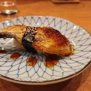 Unagi (eel). Wow, so savory, sweet, and light, a must try