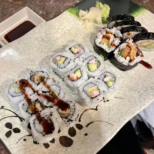 Eel Avocado Roll Crab Meat Roll Shrimp Tempura Roll