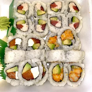 Metairie roll , Philadelphia roll &amp; crawfish roll