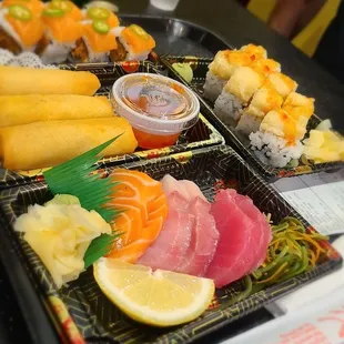 food, sushi and sashimi, sushi, sashimi
