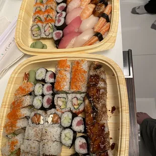 sushi and sashimi, sashimi, sushi, food