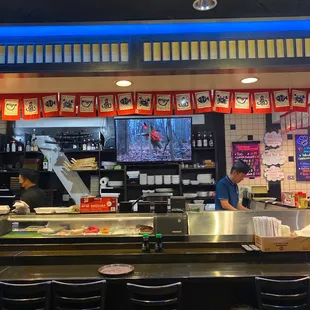 the interior of a restaurant